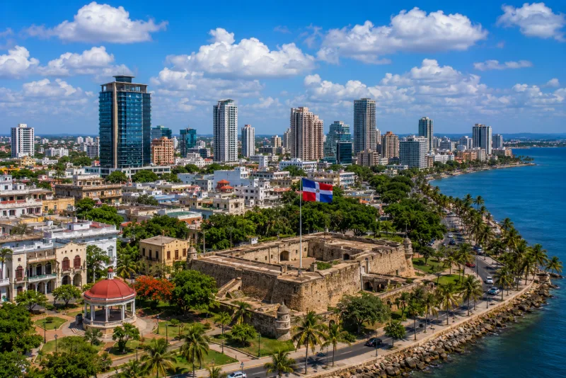 Vista urbana de Santo Domingo como contexto empresarial de República Dominicana